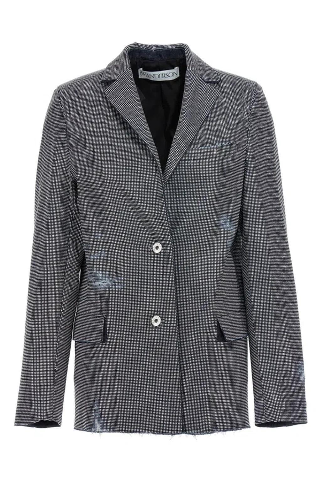 JW ANDERSON Studded Sb Blazer In Blue Product Image