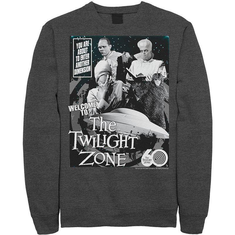 Men's CBS The Twilight Zone Comic 60th Sweatshirt, Size: XXL, Athletic Grey Product Image