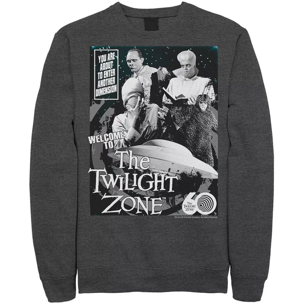 Men's CBS The Twilight Zone Comic 60th Sweatshirt, Size: XXL, Athletic Grey Product Image