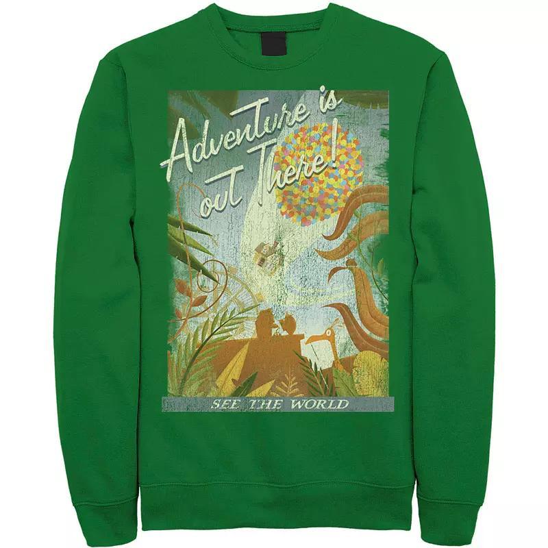 Disney / Pixar's Up Men's Poster Distressed Vintage Sweatshirt, Size: 3XL, Blue Product Image