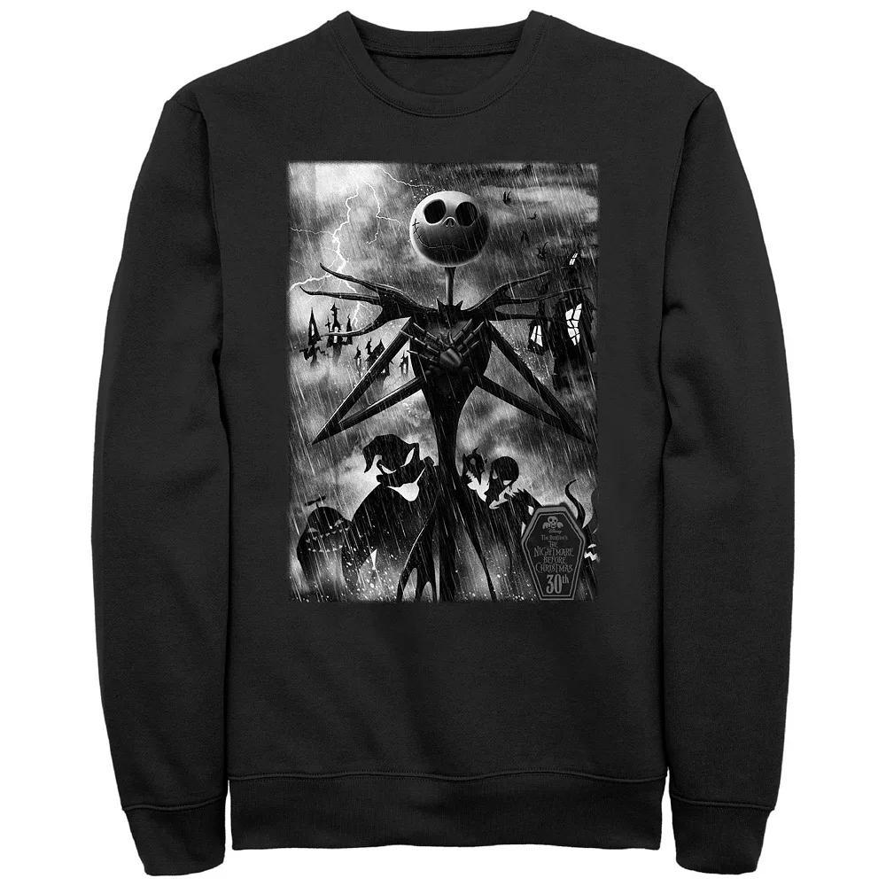Disney's The Nightmare Before Christmas Night Rain Men's Graphic Fleece, Size: Large, Black Product Image