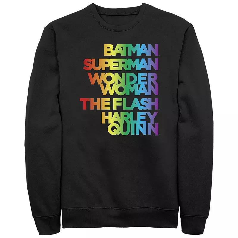 Men's Justice League Heros Graphic Fleece, Size: Medium, Black Product Image
