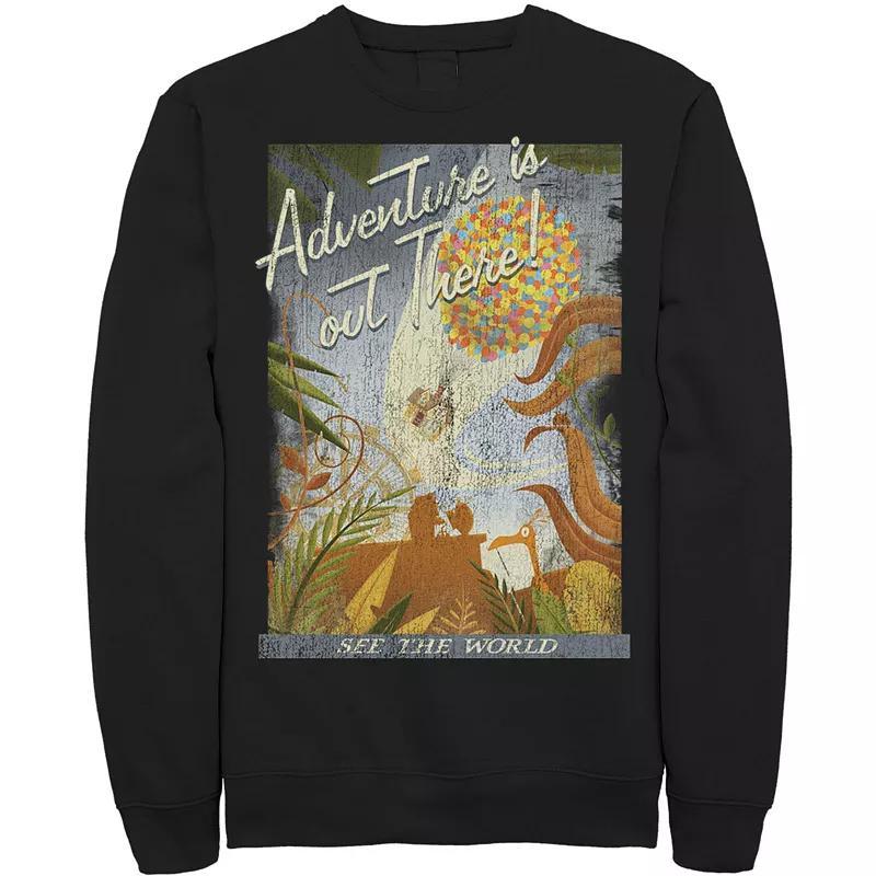 Disney / Pixar's Up Men's Poster Distressed Vintage Sweatshirt, Size: 3XL, Blue Product Image