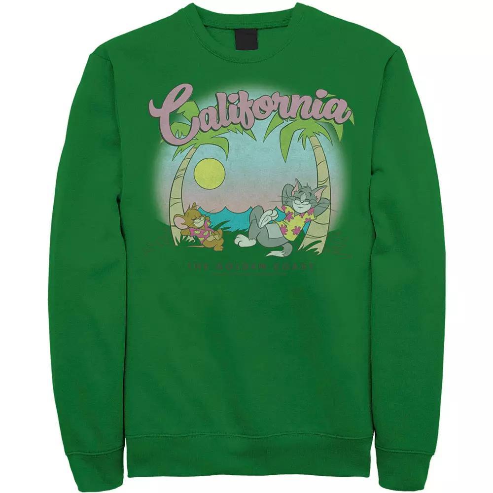 Men's Tom & Jerry California Golden Coast Sweatshirt, Size: 3XL, Kelly Product Image