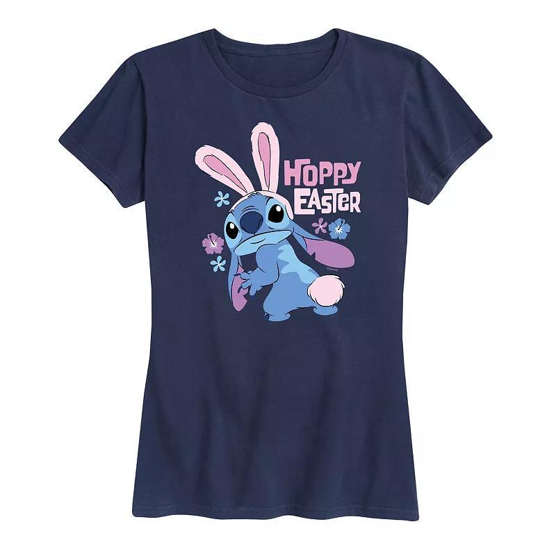 Disney's Lilo & Stitch Women's Hoppy Easter Graphic Tee, Size: Medium, Black Product Image