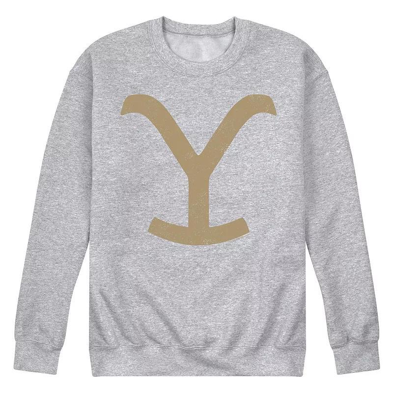 Mens Yellowstone Y Brand Fleece Sweatshirt Heather Grey Product Image
