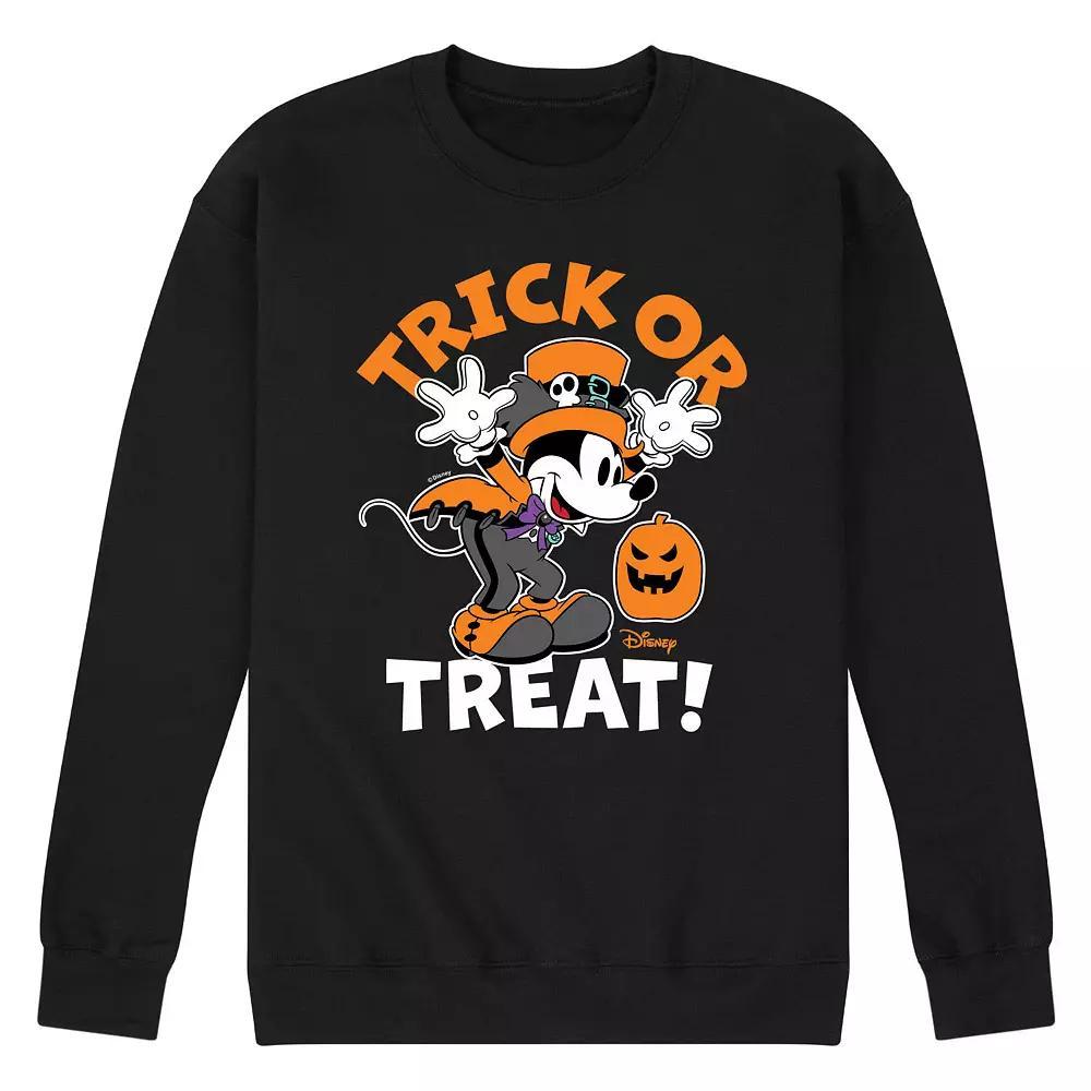 Disney's Mickey Mouse Men's Trick Or Treat Fleece Sweatshirt, Size: Large, Black Product Image