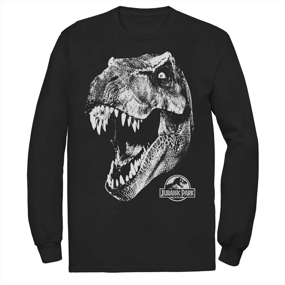 Men's Jurassic Park T-Rex White Head Roaring Tee, Size: Small, Blue Product Image