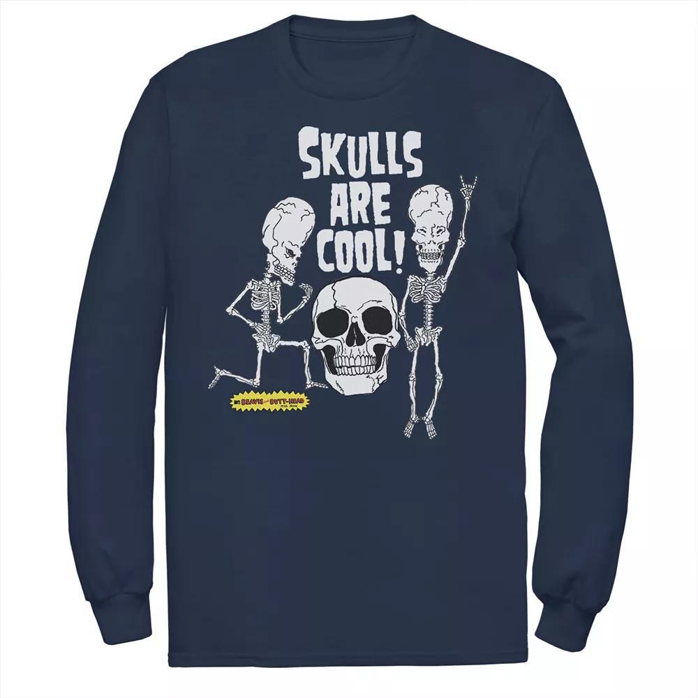 Men's Beavis and Butt-Head "Skulls Are Cool" Sweatshirt, Size: XL, Grey Heather Product Image
