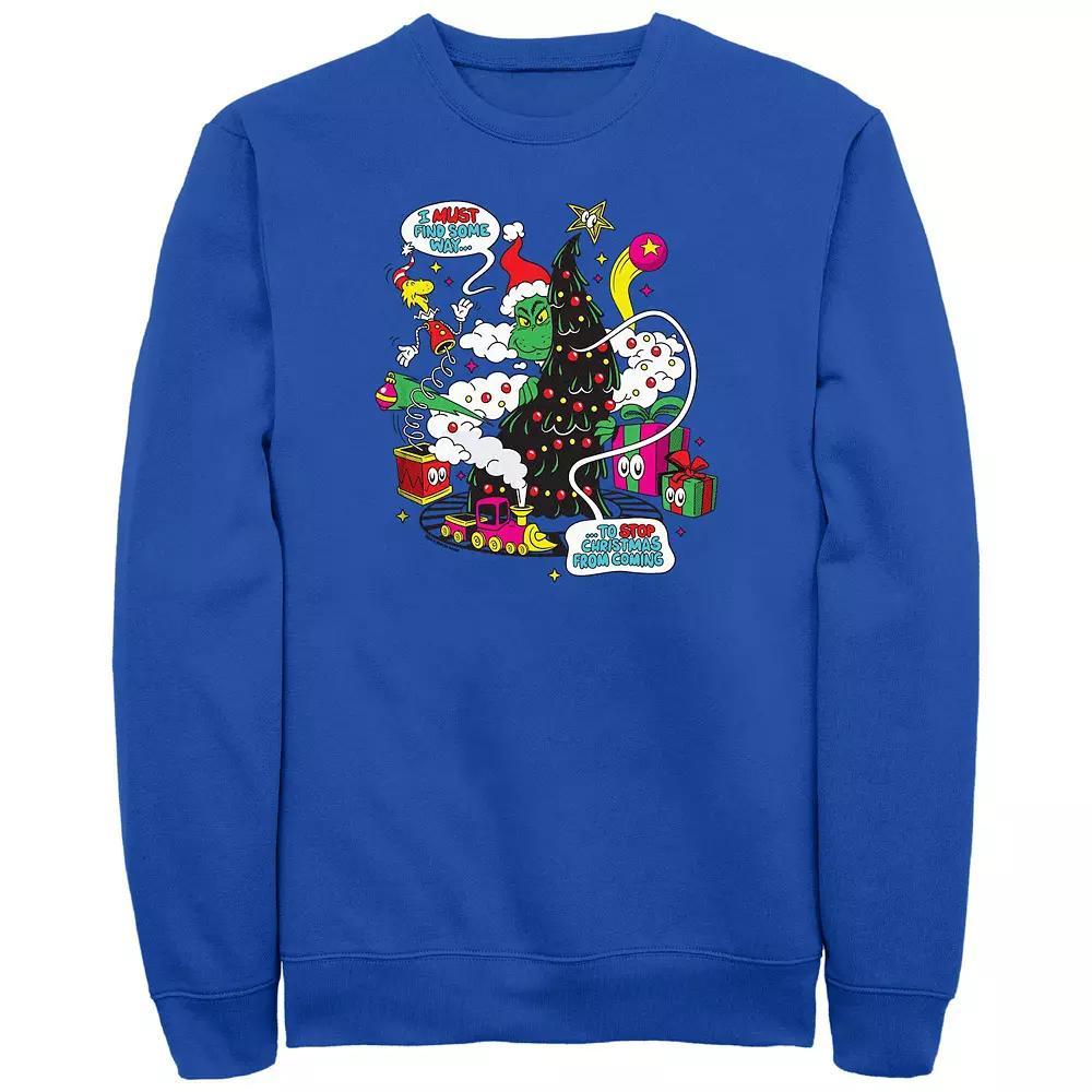 Big & Tall Dr. Seuss Grinch Must Find A Way Graphic Fleece, Men's, Size: XXL, Royal Product Image