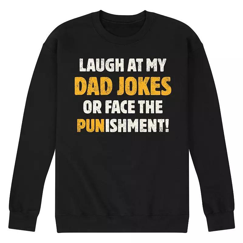Mens Dad Jokes Punishment Fleece Sweatshirt Product Image