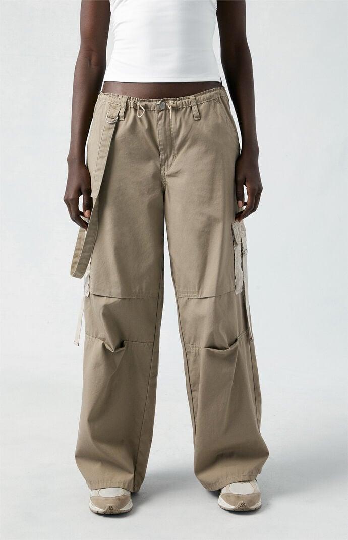 Women's Toggle Baggy Cargo Pants - Product Image