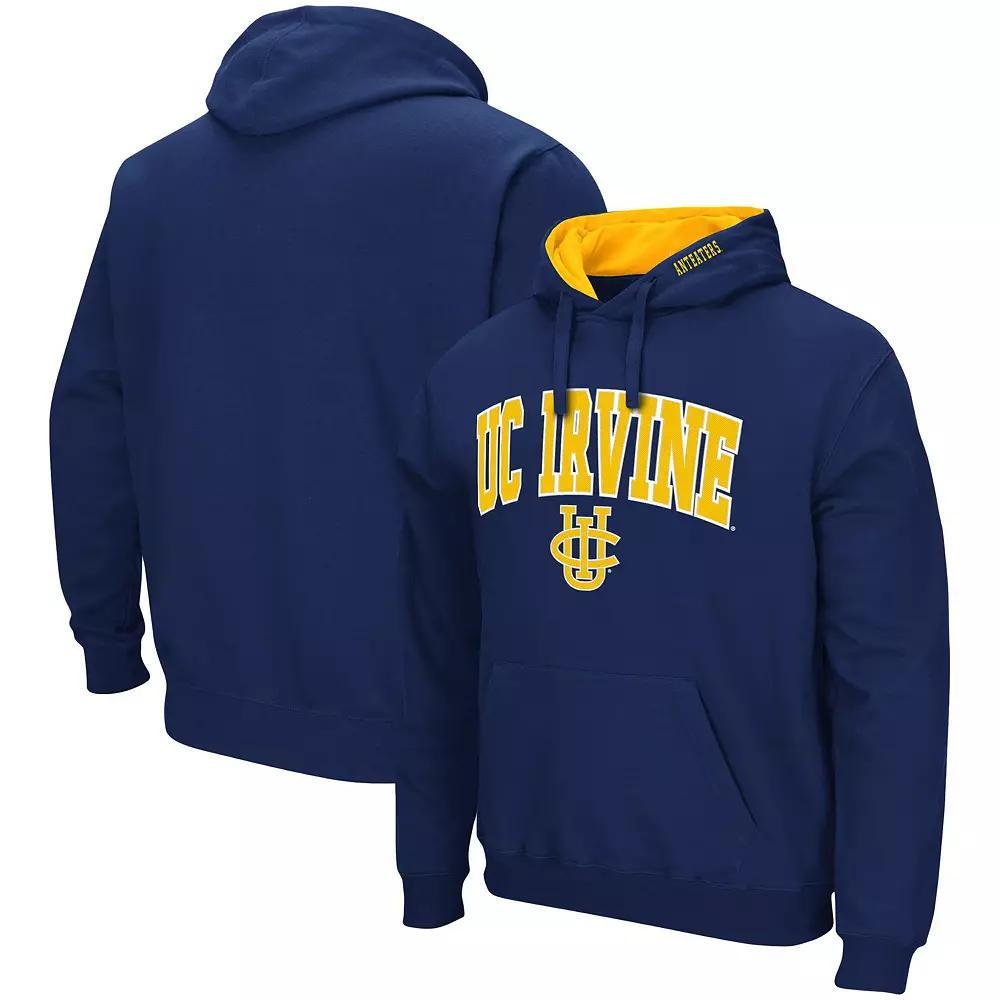 Men's Colosseum Navy UC Irvine Anteaters Arch and Logo Pullover Hoodie, Size: XL, Uci Blue Product Image