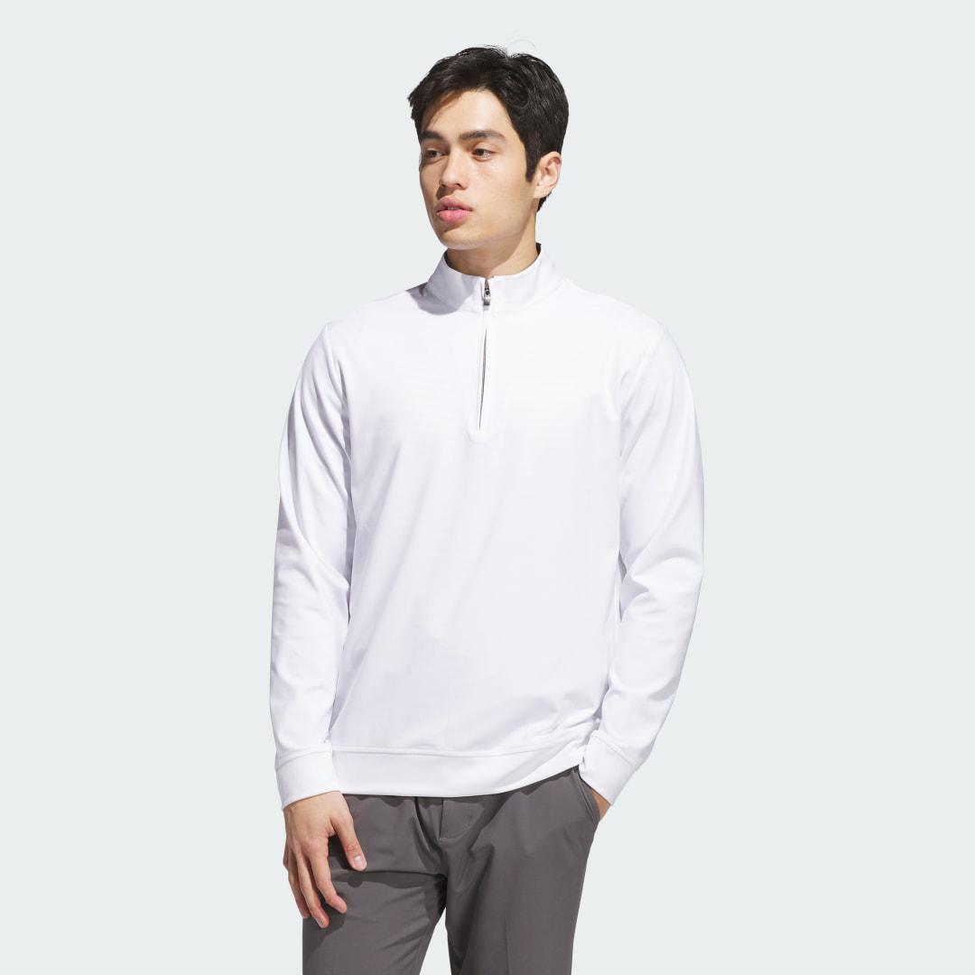 adidas Ultimate365 Classic Quarter-Zip Putty Beige XL Mens Product Image