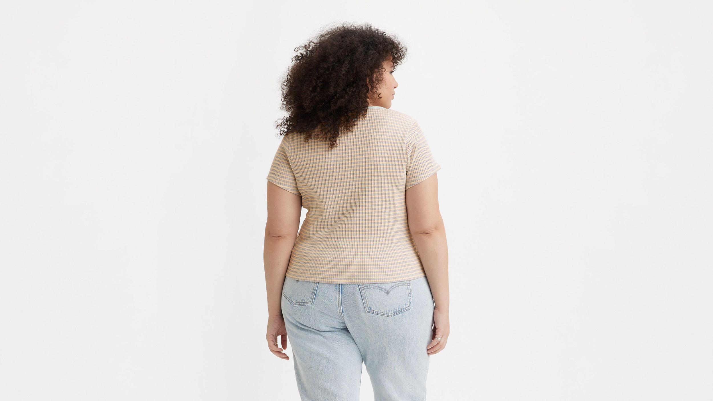 Short Sleeve Britt Snap Front Top (Plus Size) Product Image