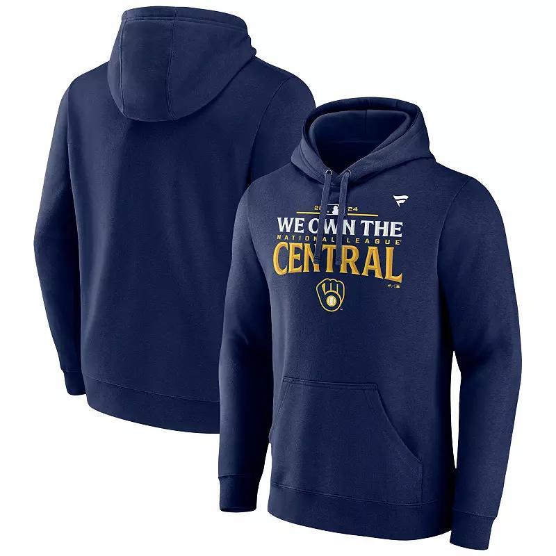 Mens Fanatics Houston Astros 2024 AL West Division Champions Locker Room Pullover Hoodie Blue Product Image
