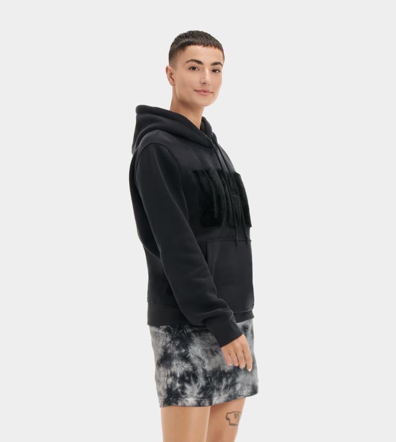 Womens Fuzzy Logo Hoodie Product Image