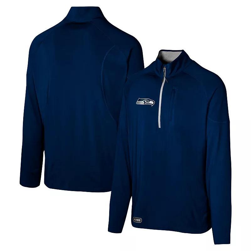 Men's College Navy Seattle Seahawks Grind Iron Quarter-Zip Top, Size: XL, Team Product Image