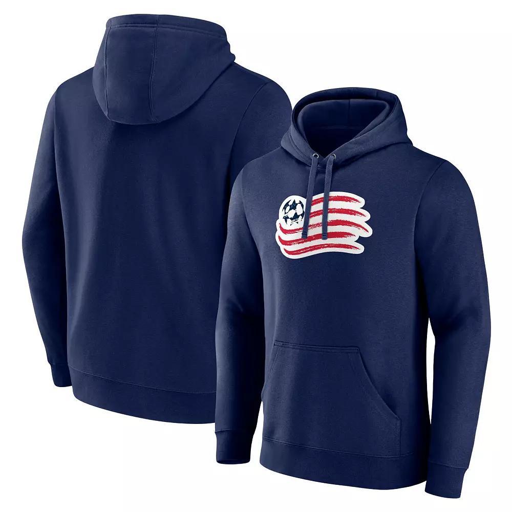 Mens Fanatics Navy New England Revolution Official Logo Pullover Hoodie Ner Blue Product Image