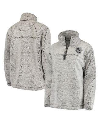 Women's G-III 4Her by Carl Banks Gray Los Angeles Kings Sherpa Quarter-Zip Pullover Jacket, Size: 2XL, Kgs Grey Product Image