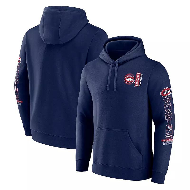 Men's Fanatics Navy Montreal Canadiens Revolution Pullover Hoodie, Size: Medium, Cnd Blue Product Image