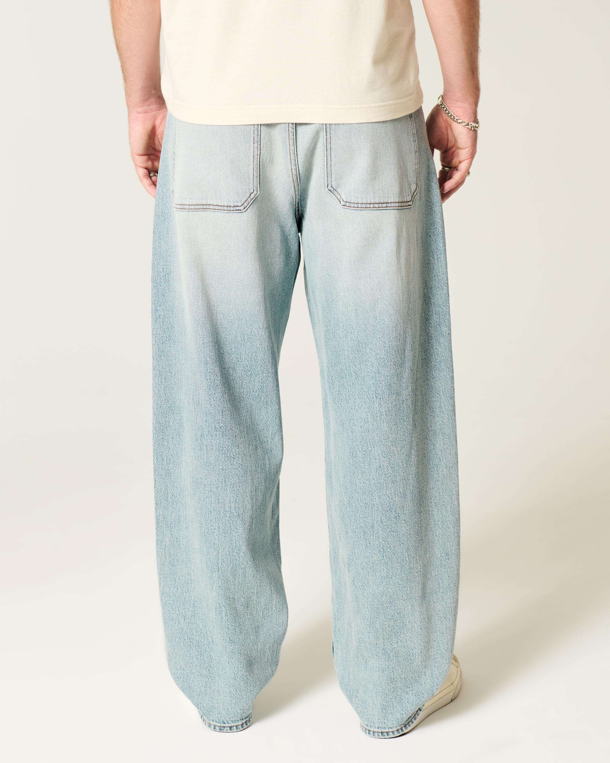 Light Wash Skater Baggy Jeans Product Image