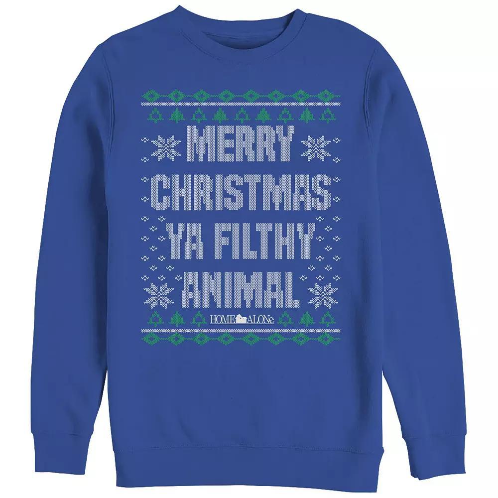 Big & Tall Home Alone Merry Christmas Ya Filthy Animal Sweater Graphic Fleece, Men's, Size: XXL, Red Product Image