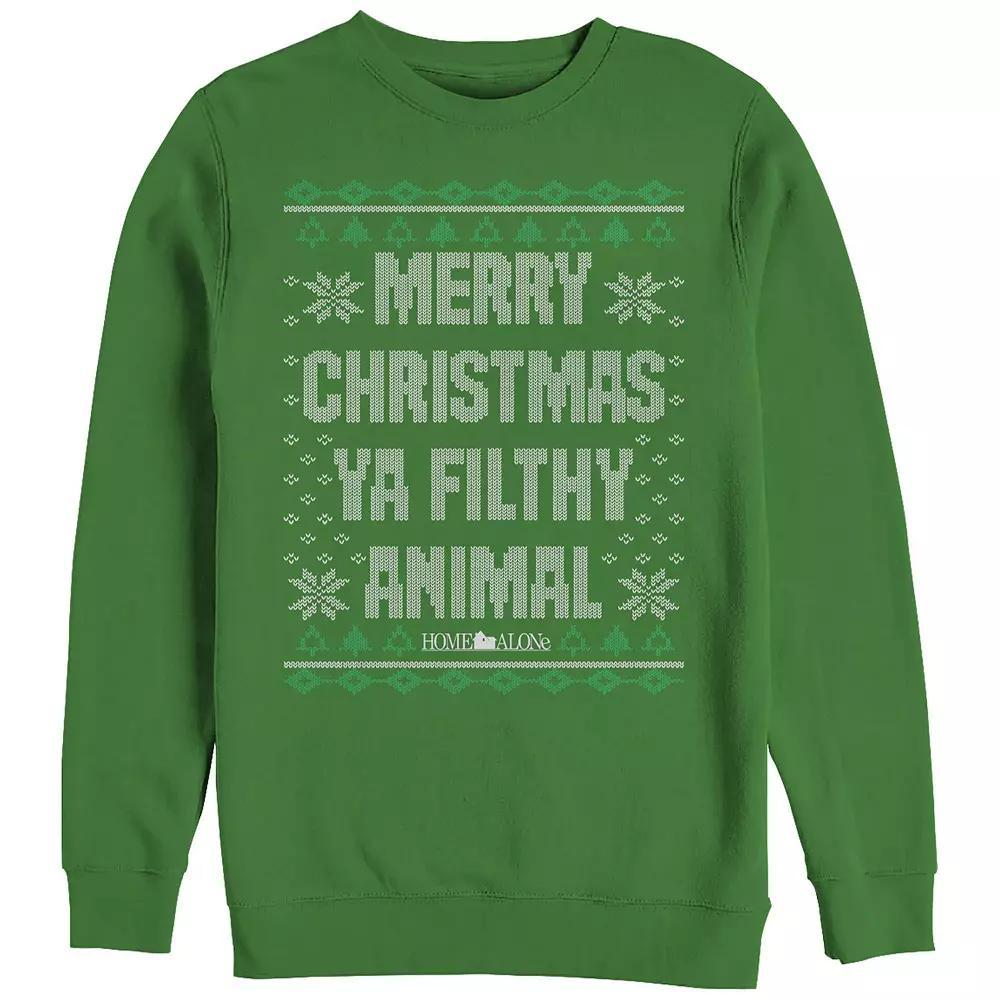 Big & Tall Home Alone Merry Christmas Ya Filthy Animal Sweater Graphic Fleece, Men's, Size: XXL, Red Product Image