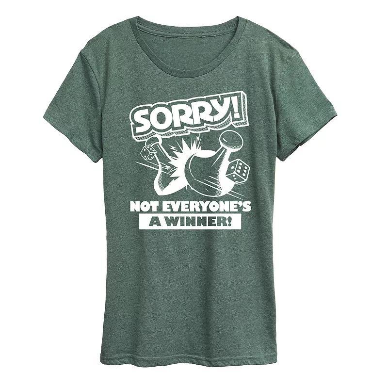 Womens Sorry Not Everyones A Winner Graphic Tee by Hasbro Grey Royal Blue Product Image