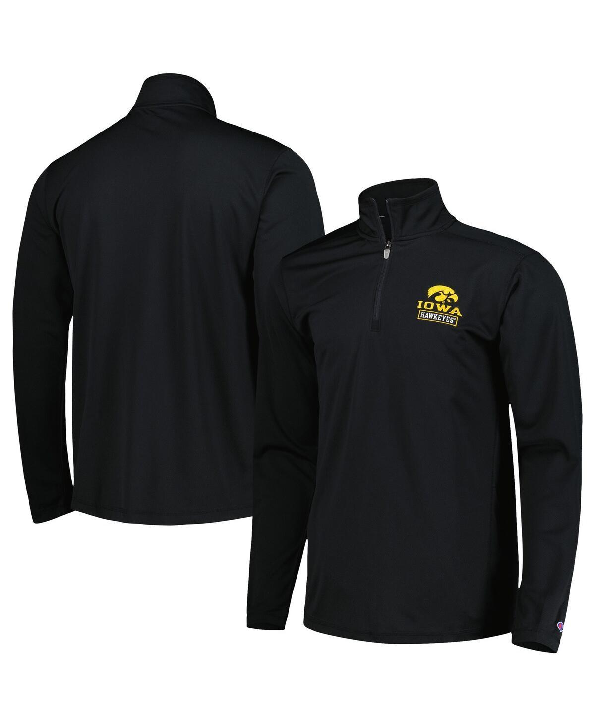 Mens Champion Iowa Hawkeyes Textured Quarter-Zip Jacket Product Image
