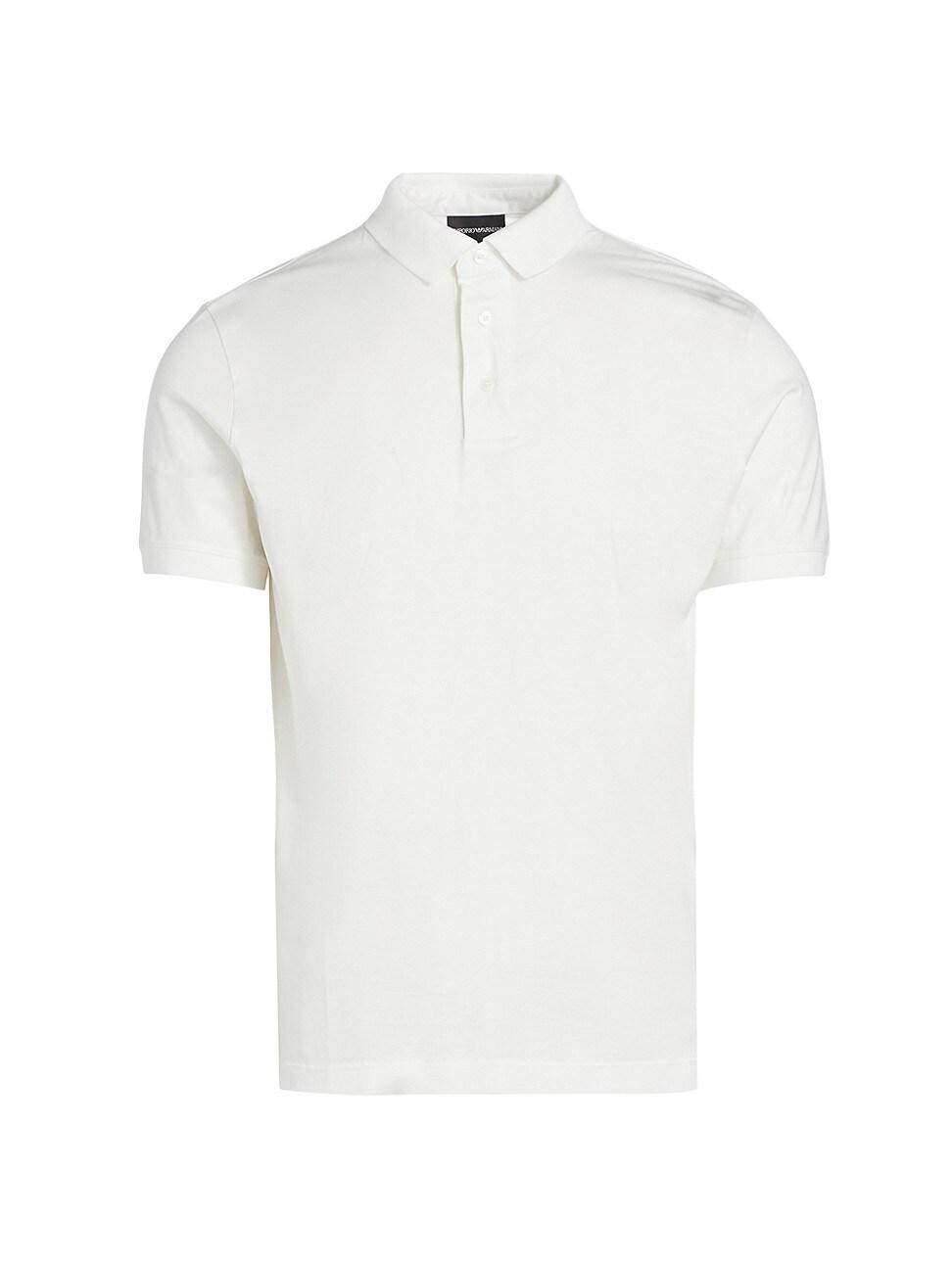 Mens Solid Jersey-Stretch Polo Shirt Product Image