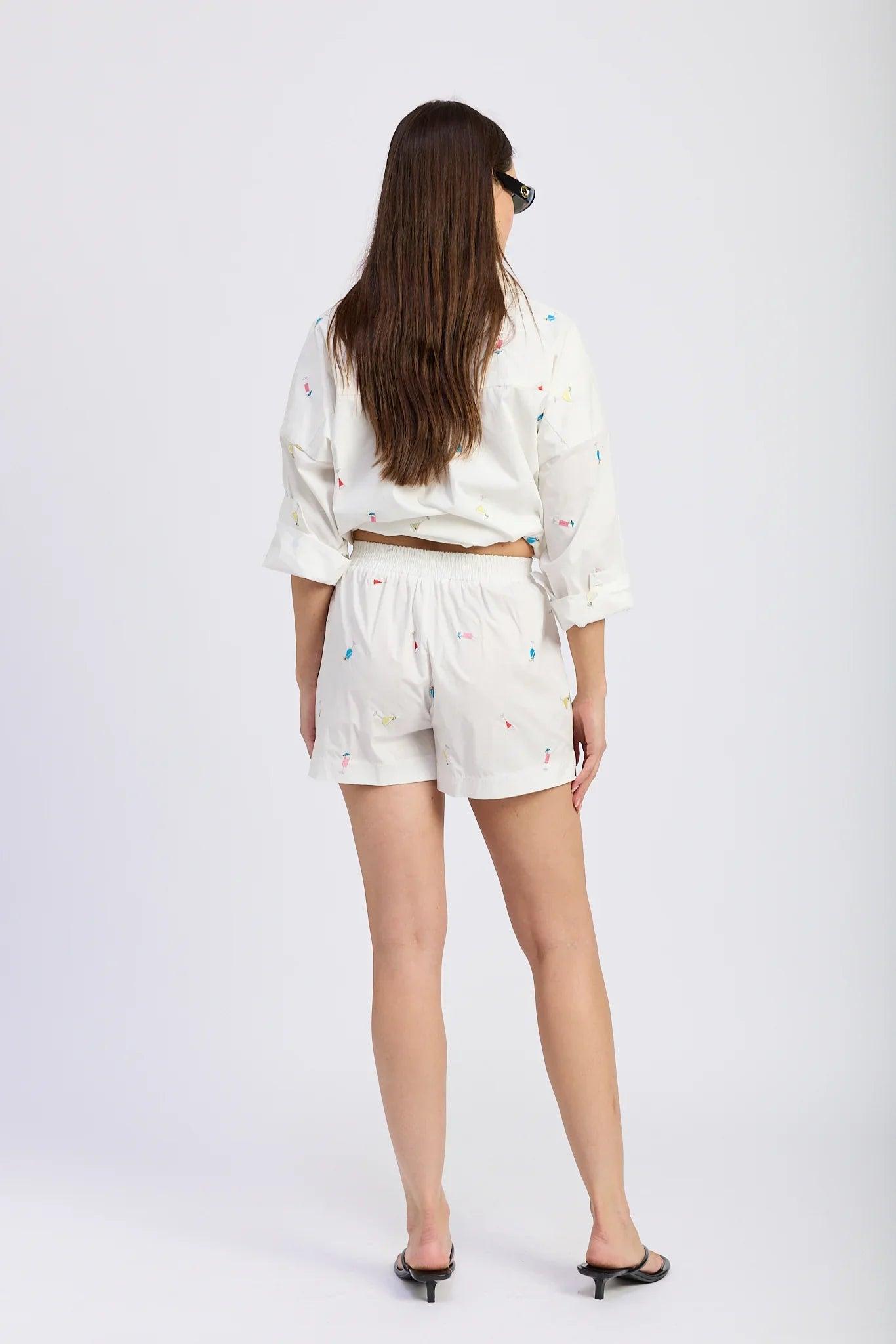 Nellie Short | White Pink Multi Product Image