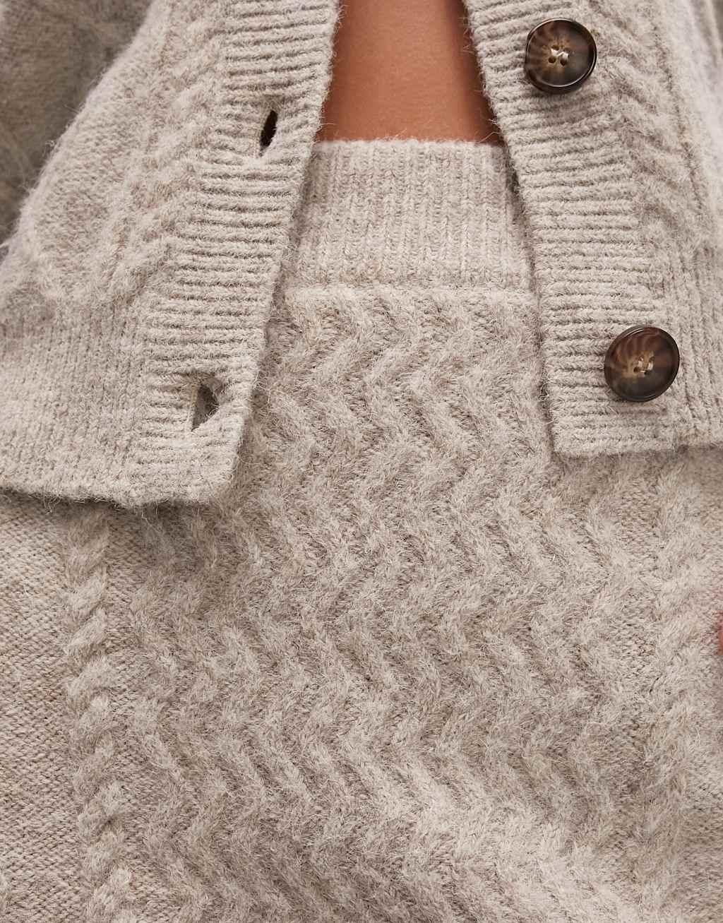 Topshop knitted cable mini skirt Product Image