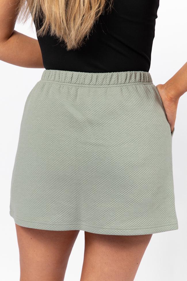 Have It My Way Sage Textured Knit Skort SALE Product Image