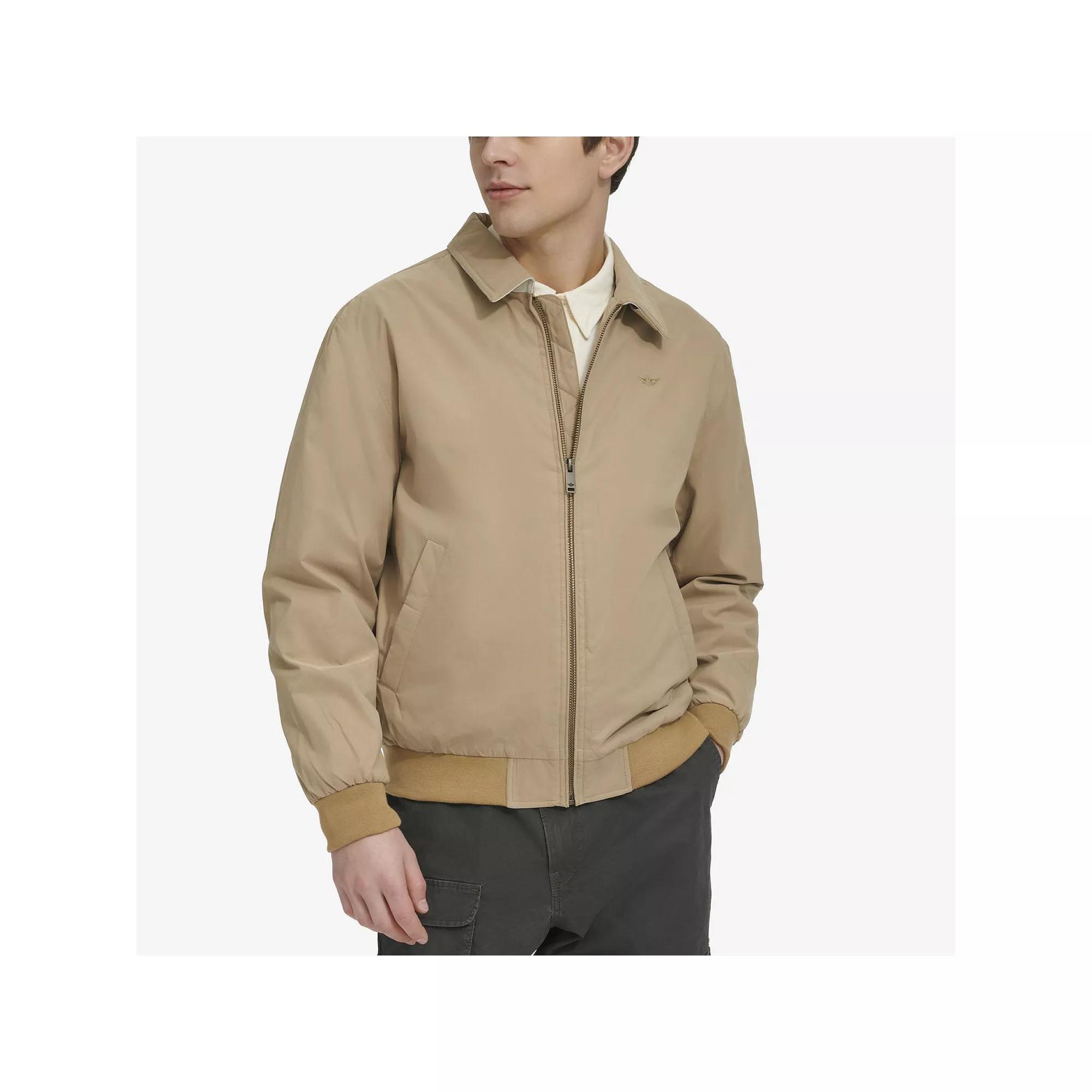Men's Dockers® Micro-Twill Golf Bomber Jacket, Size: Large, Harvest Gold Product Image