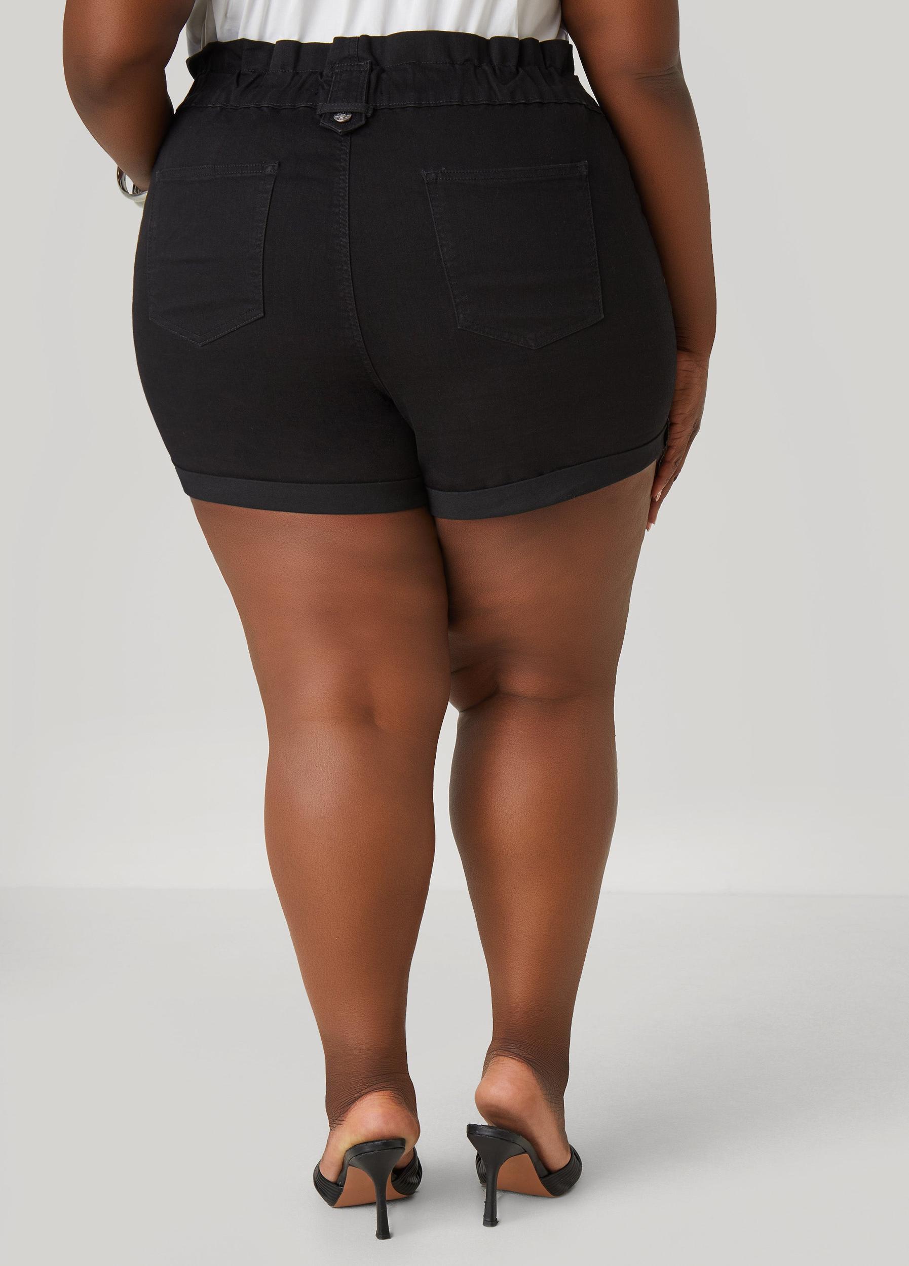Paperbag Denim Shorts Product Image