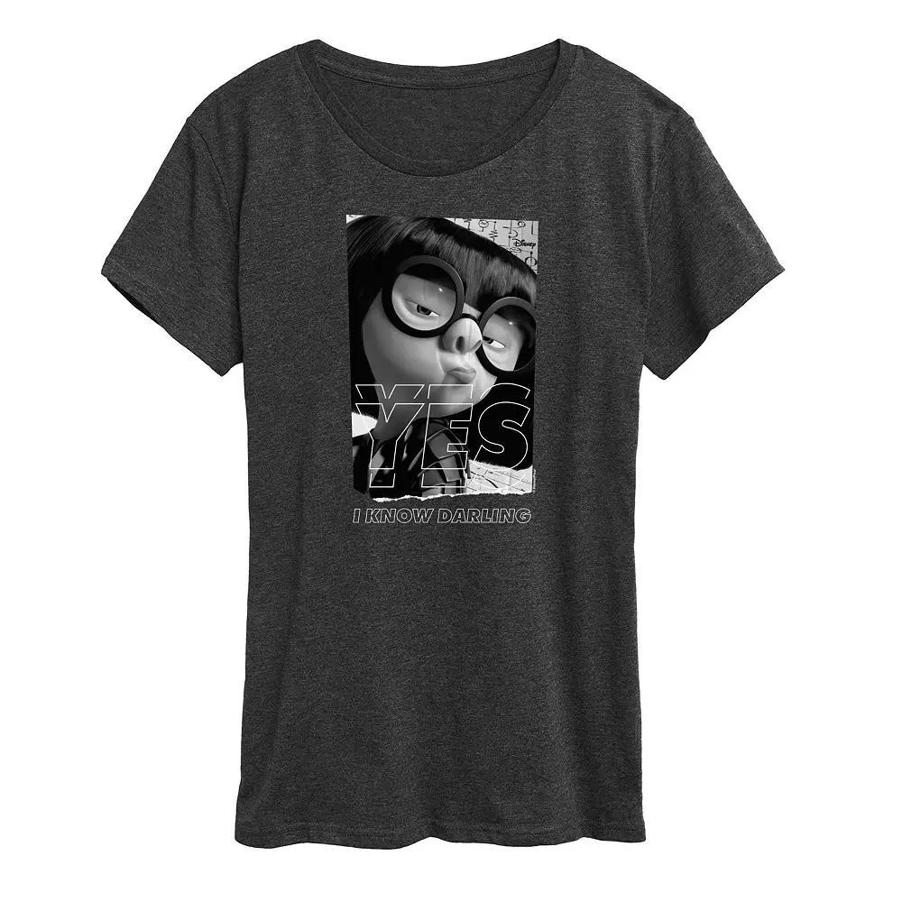 Women's Shamrock Hearts Line Art Graphic Tee, Size: Large, Heather Grey Product Image