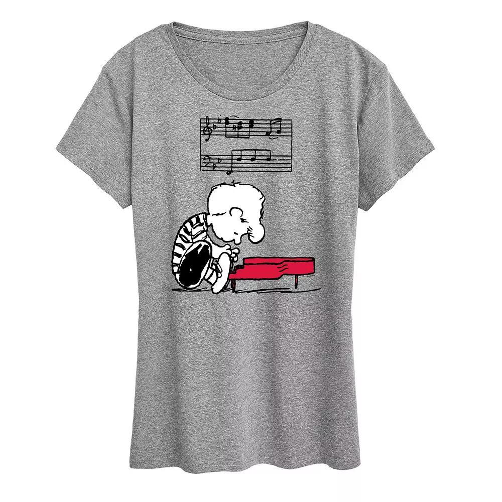 Womens Peanuts Schroeder Piano Graphic Tee Product Image