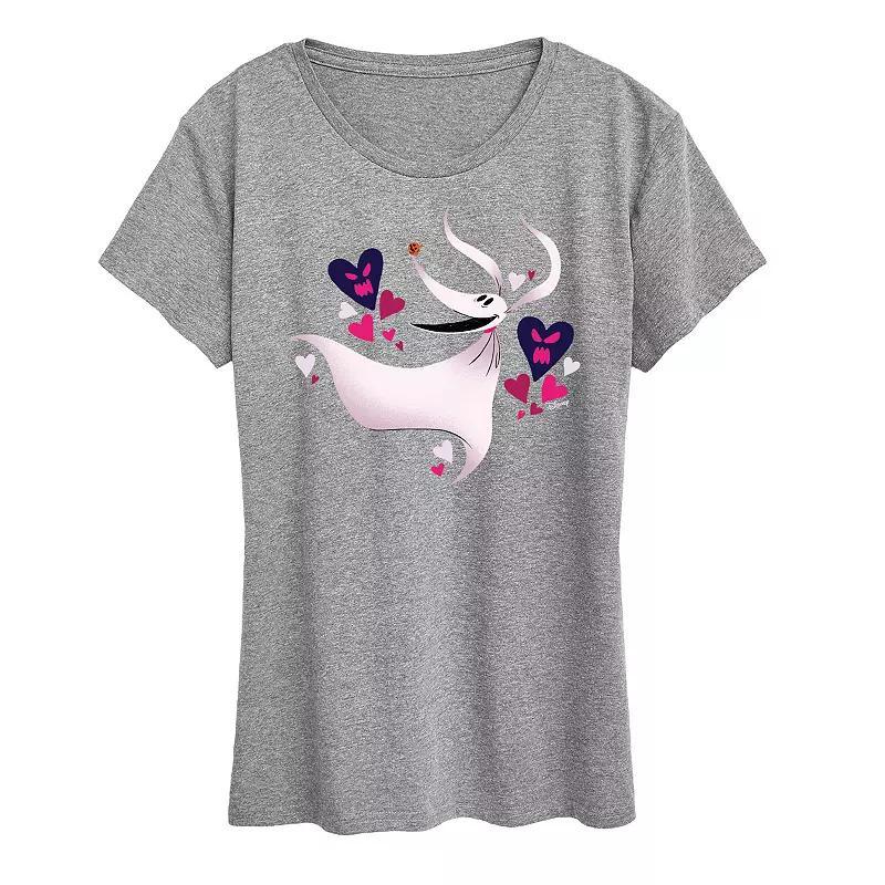 Disneys The Nightmare Before Christmas Womens Zero Graphic Tee Grey Gray Product Image