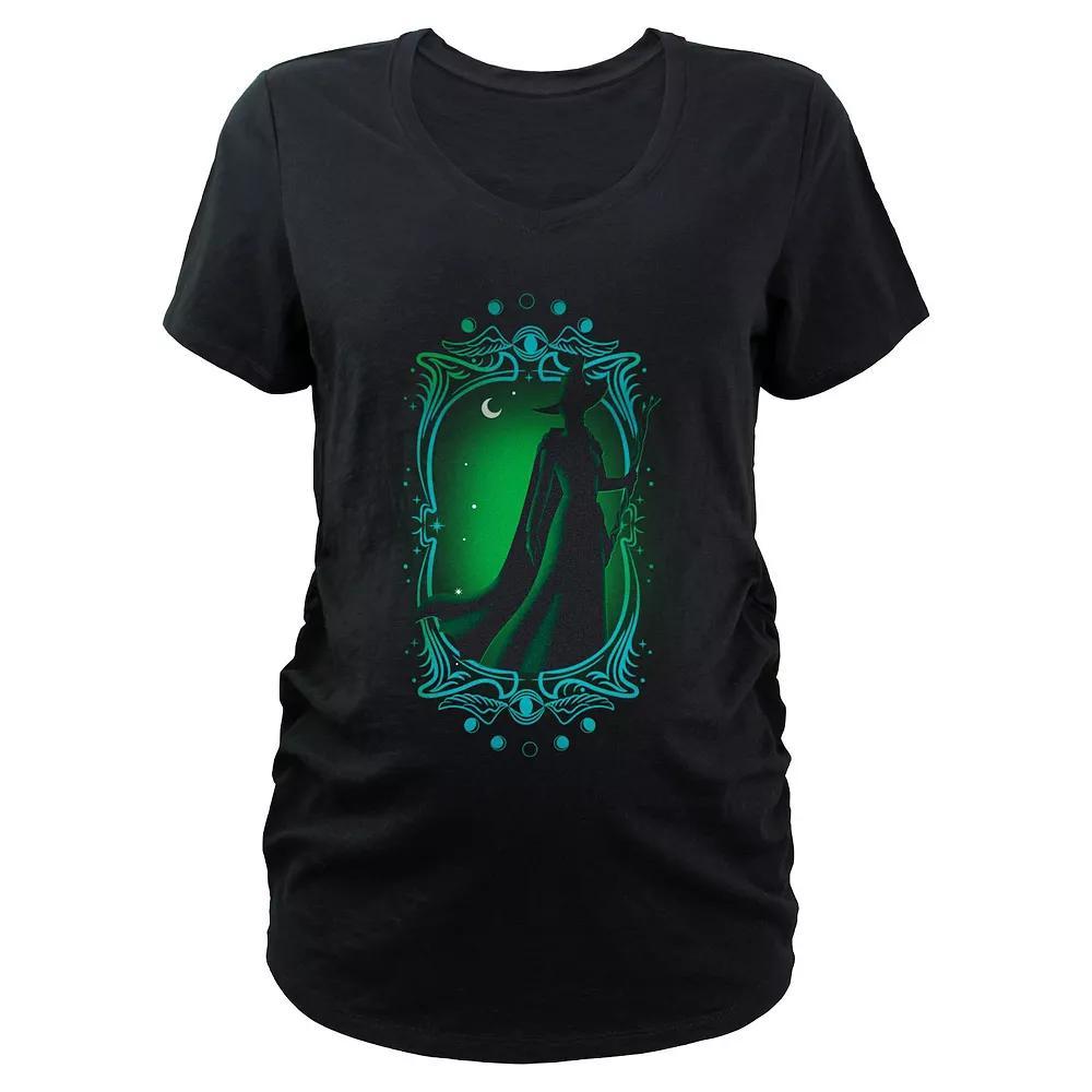 Maternity Wicked Elphaba Framed Portrait Graphic Tee, Women's, Size: XL-Mat, Black Product Image