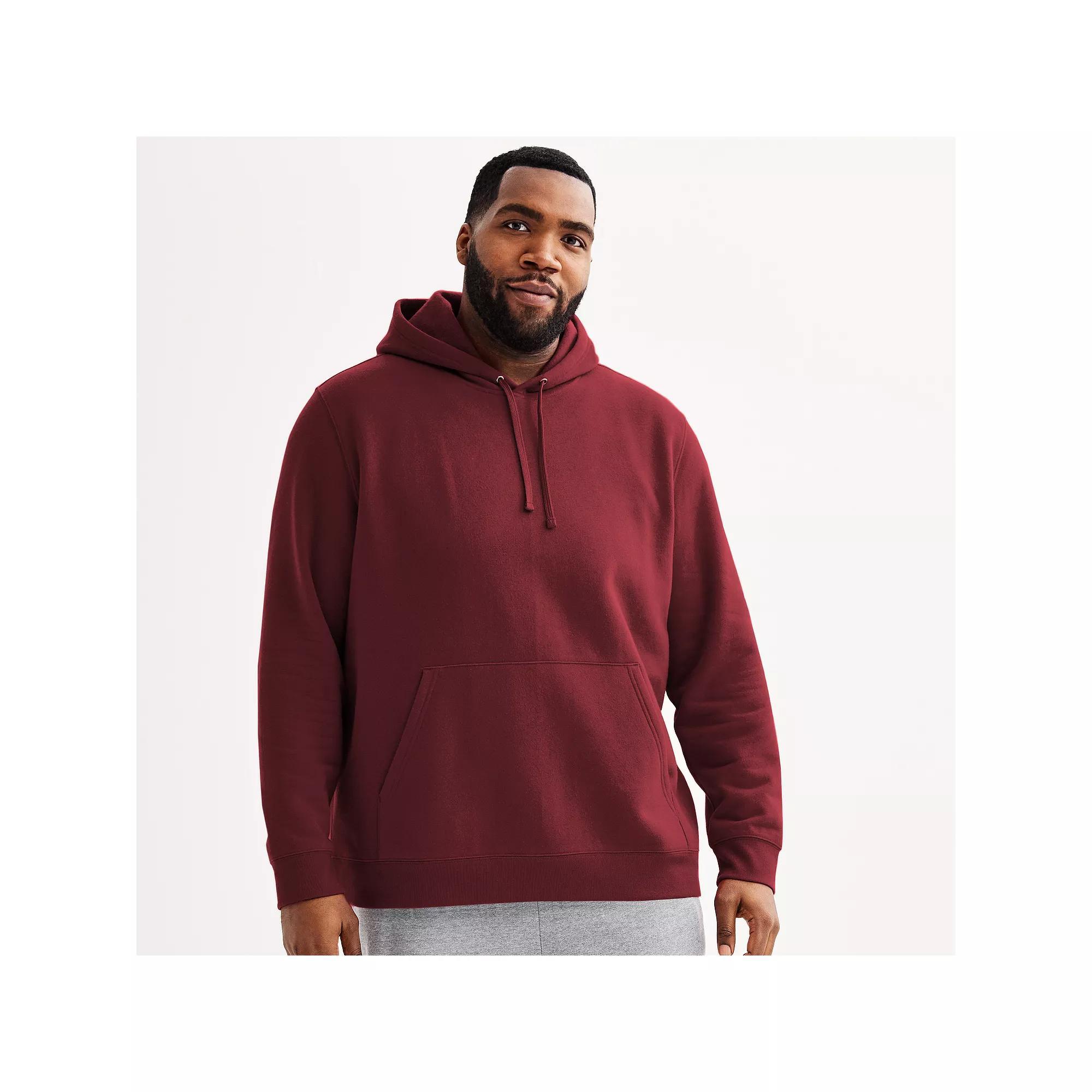 Big & Tall Tek Gear® Ultra Soft Pullover Hoodie, Men's, Size: Medium Tall, Pink Magnolia Product Image
