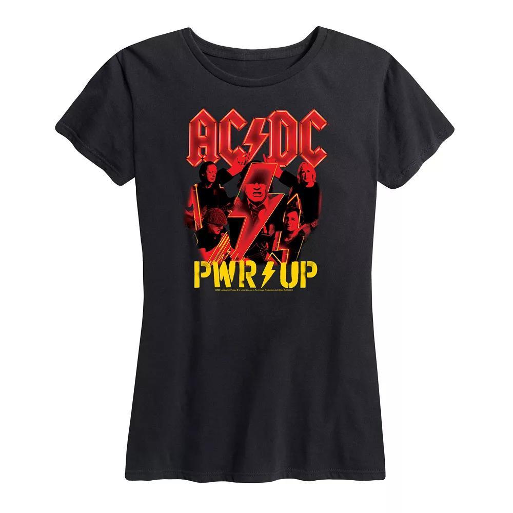 Women's ACDC Pwr Up Graphic Tee, Girl's, Size: Small, Black Product Image
