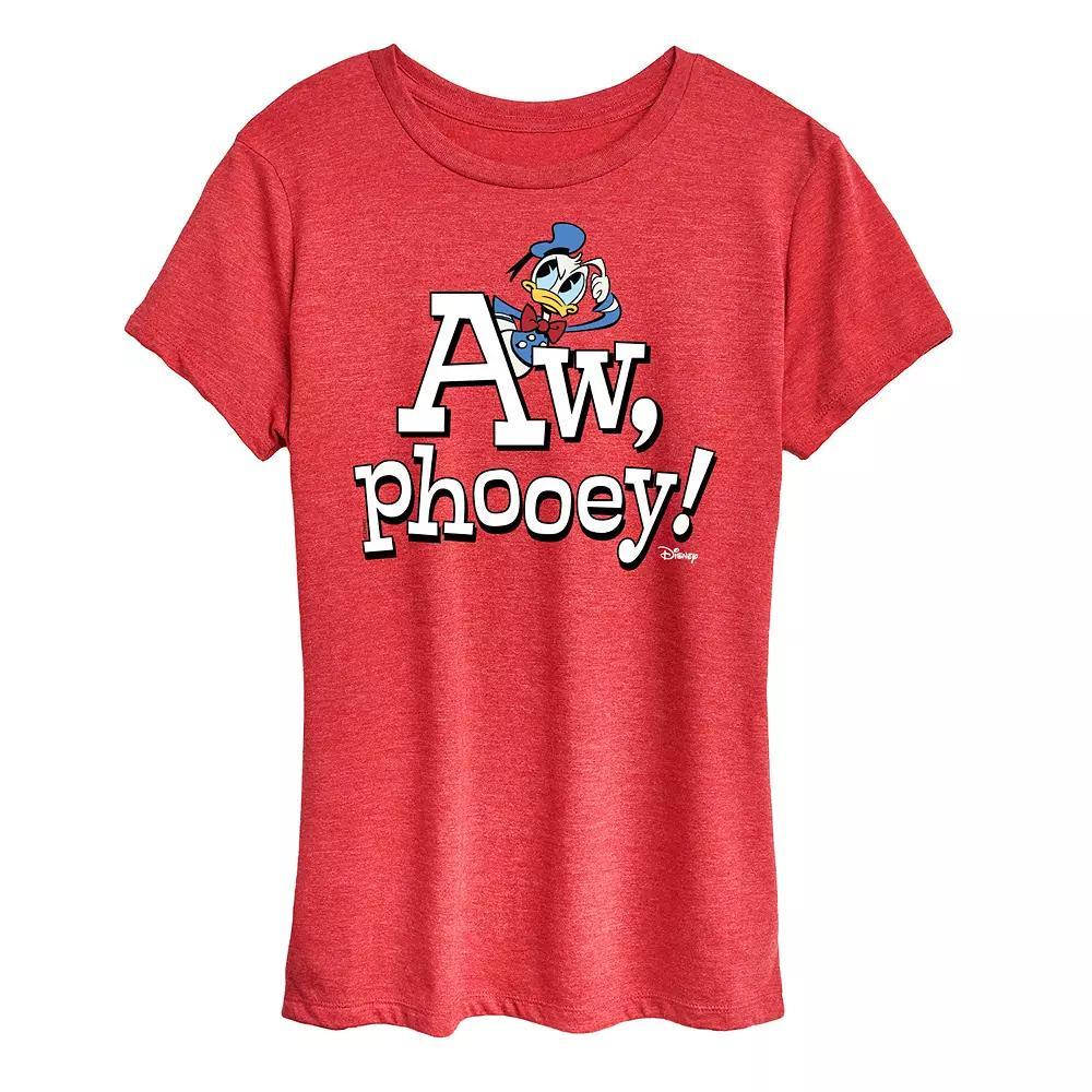 Disneys Donald Duck Womens Aw Phooey Graphic Tee Grey Gray Product Image