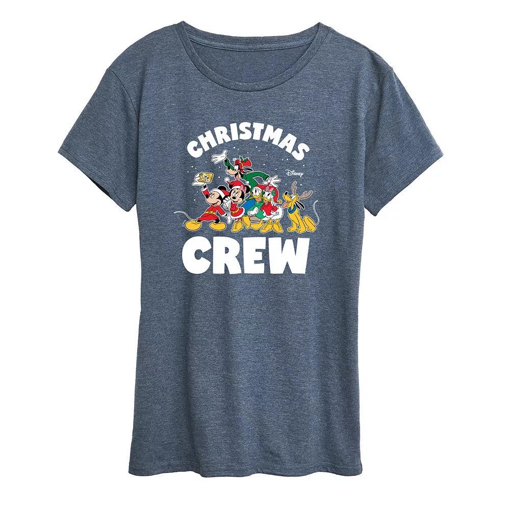 Disneys Mickey and Friends Womens Christmas Crew Graphic Tee, Girls Product Image