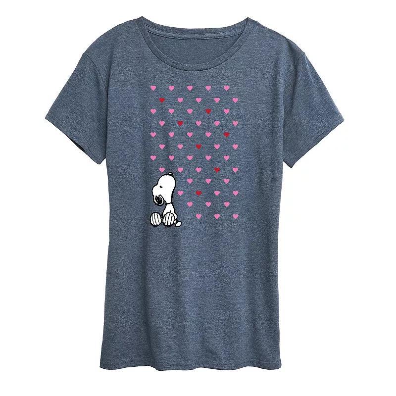Womens Line Drawing Sea Turtle Graphic Tee Grey Blue Product Image