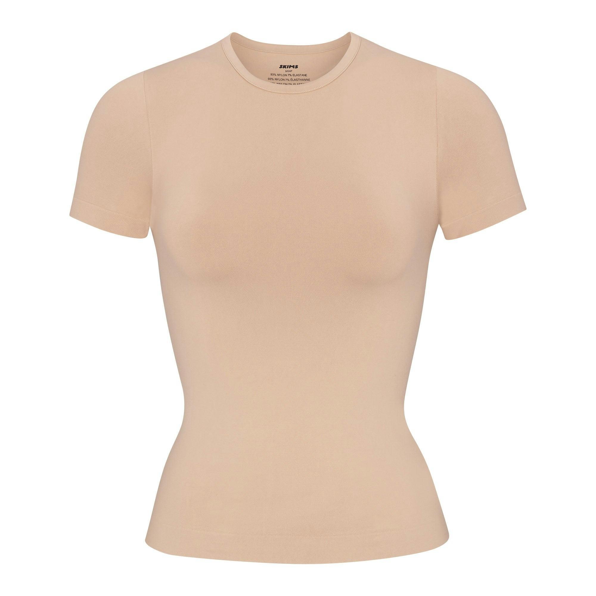 SOFT SMOOTHING SEAMLESS T-SHIRT | CLAY Product Image