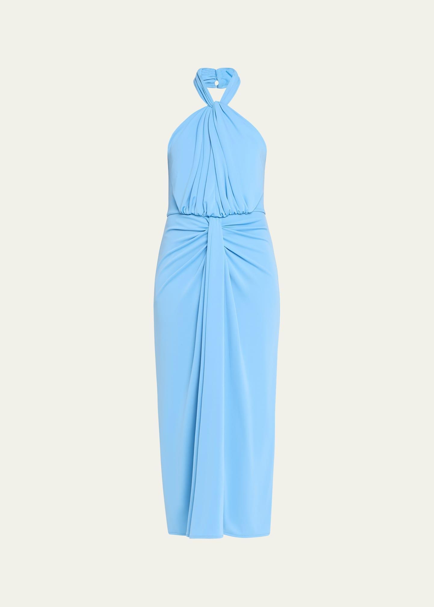 Womens Kaily Draped Halter Maxi Dress Product Image