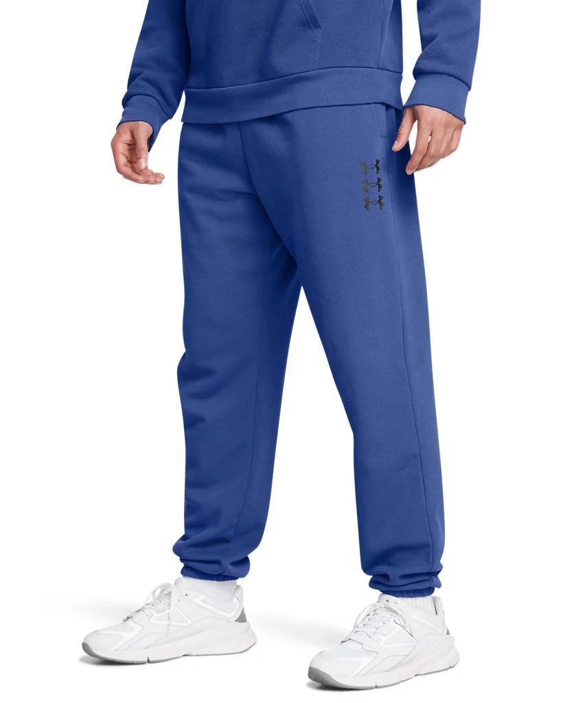 Men's UA Rival Fleece Textured Sliced 'N Diced Pants Product Image