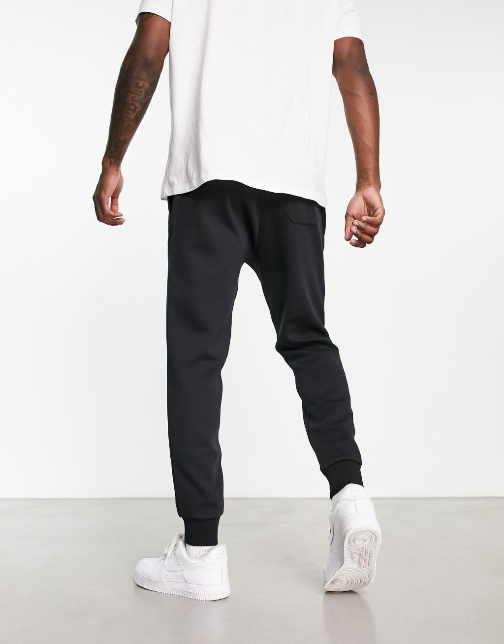 Polo Ralph Lauren player logo double tech sweatpants in black Product Image