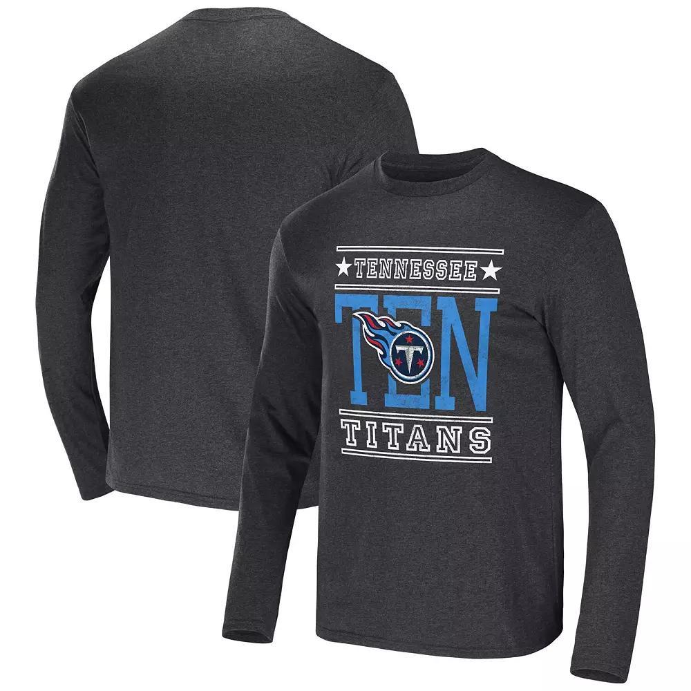 Men's NFL x Darius Rucker Collection by Fanatics Heathered Charcoal Tennessee Titans Long Sleeve T-Shirt, Size: 2XL Product Image